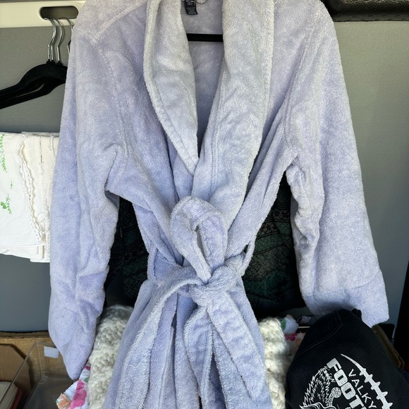 Soft Lavender Plush Robe - Picture 2 of 9